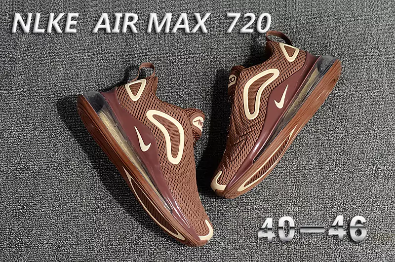 unisex nike air max 720 running chaussures brown